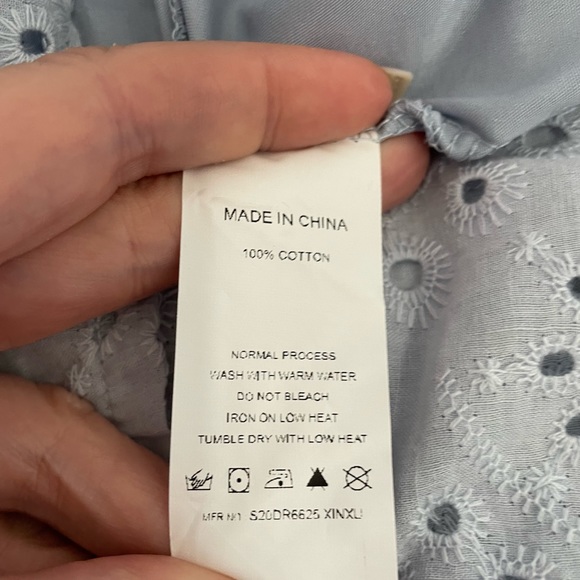 NWT Simplee Eyelet Cottage Core Dress - Picture 7 of 10